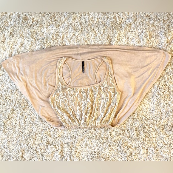 Iris Design Lace Detail Racerback Dress - Picture 2 of 6